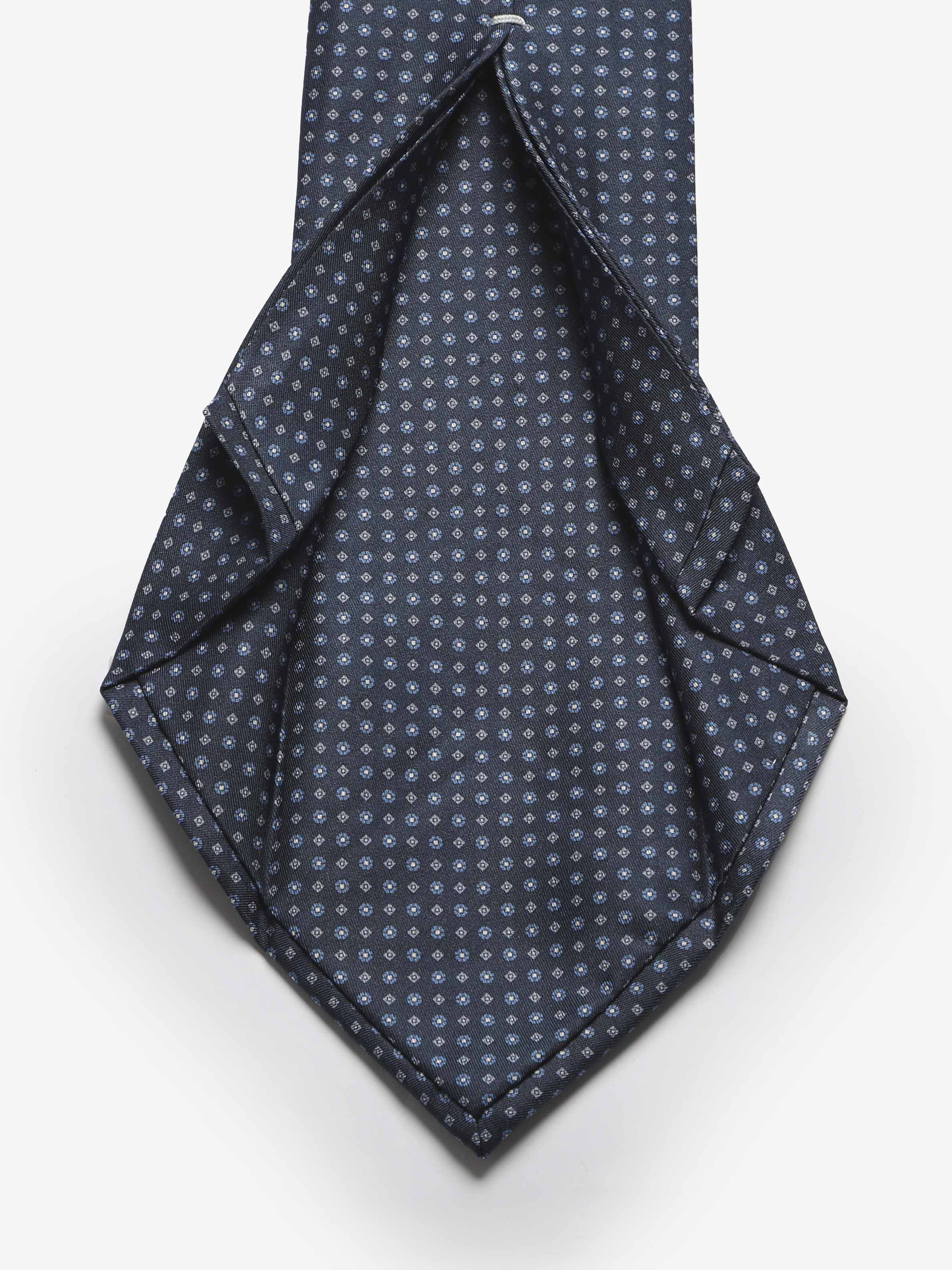 Cravatta sartoriale 5 pieghe - Blu