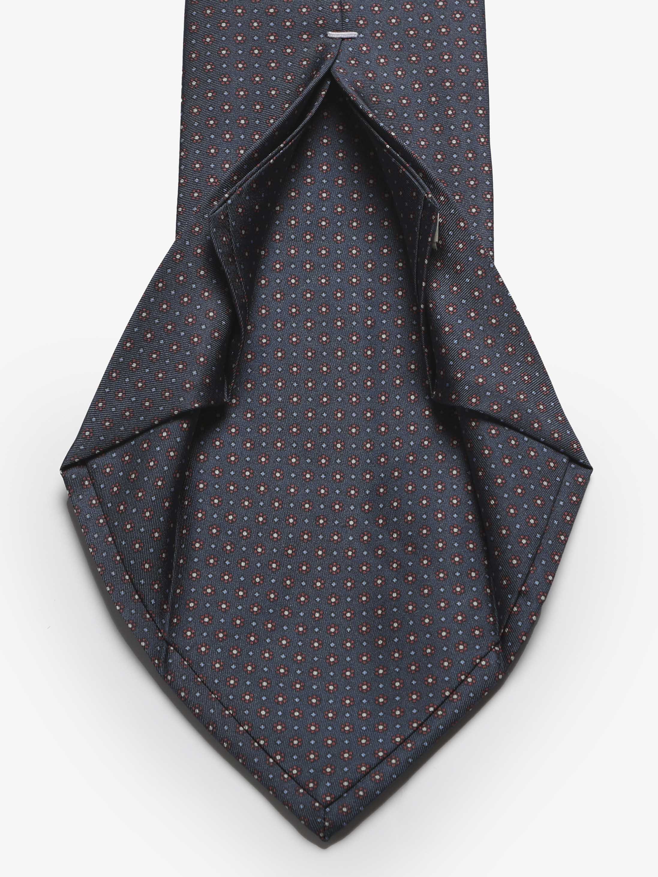 Cravatta sartoriale 5 pieghe - Blu Scuro