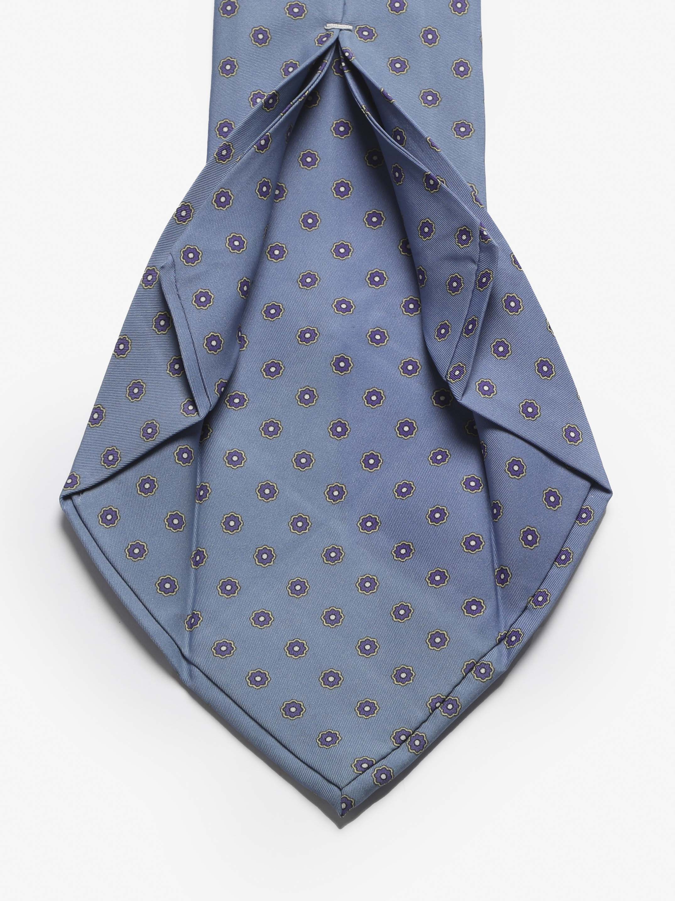 Cravatta sartoriale 5 pieghe - Azzurro