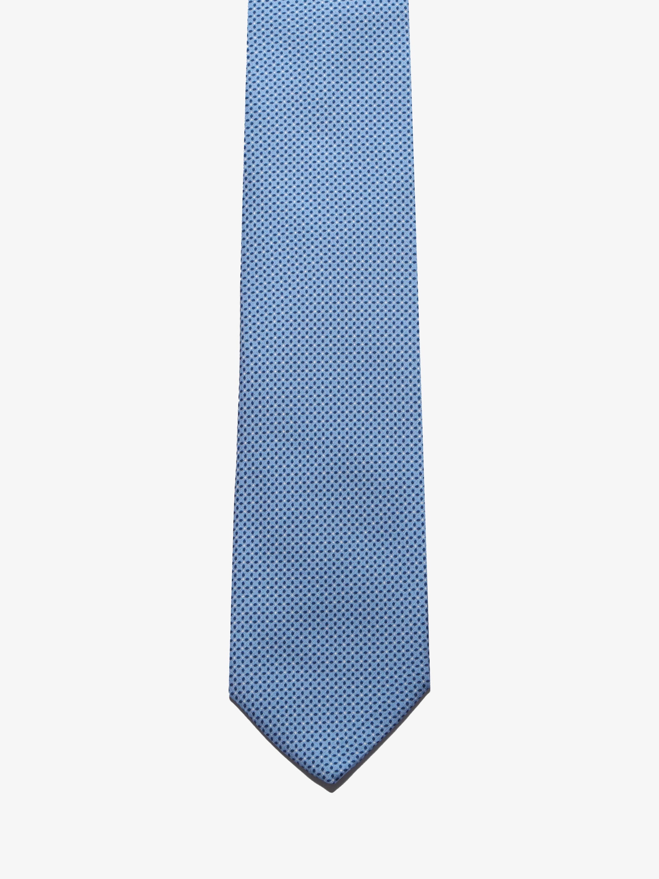 Cravatta sartoriale 7 pieghe - Azzurro