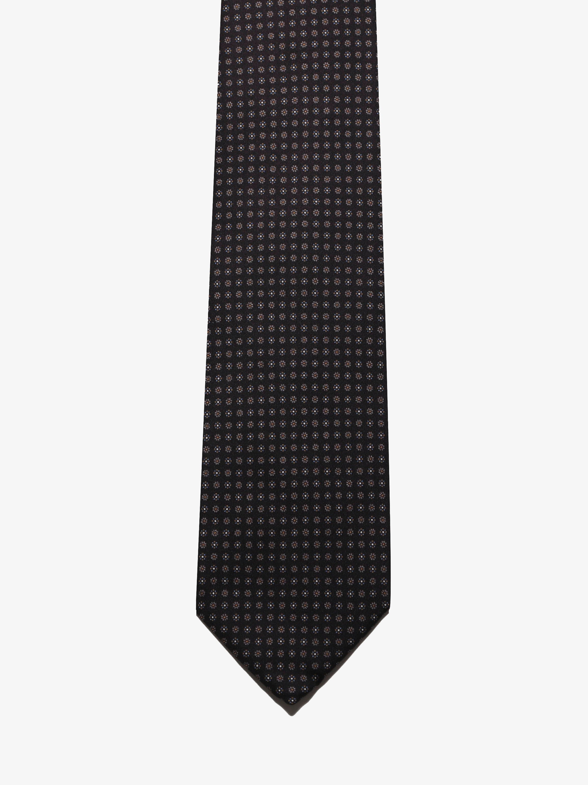 Cravatta sartoriale 7 pieghe - Nero