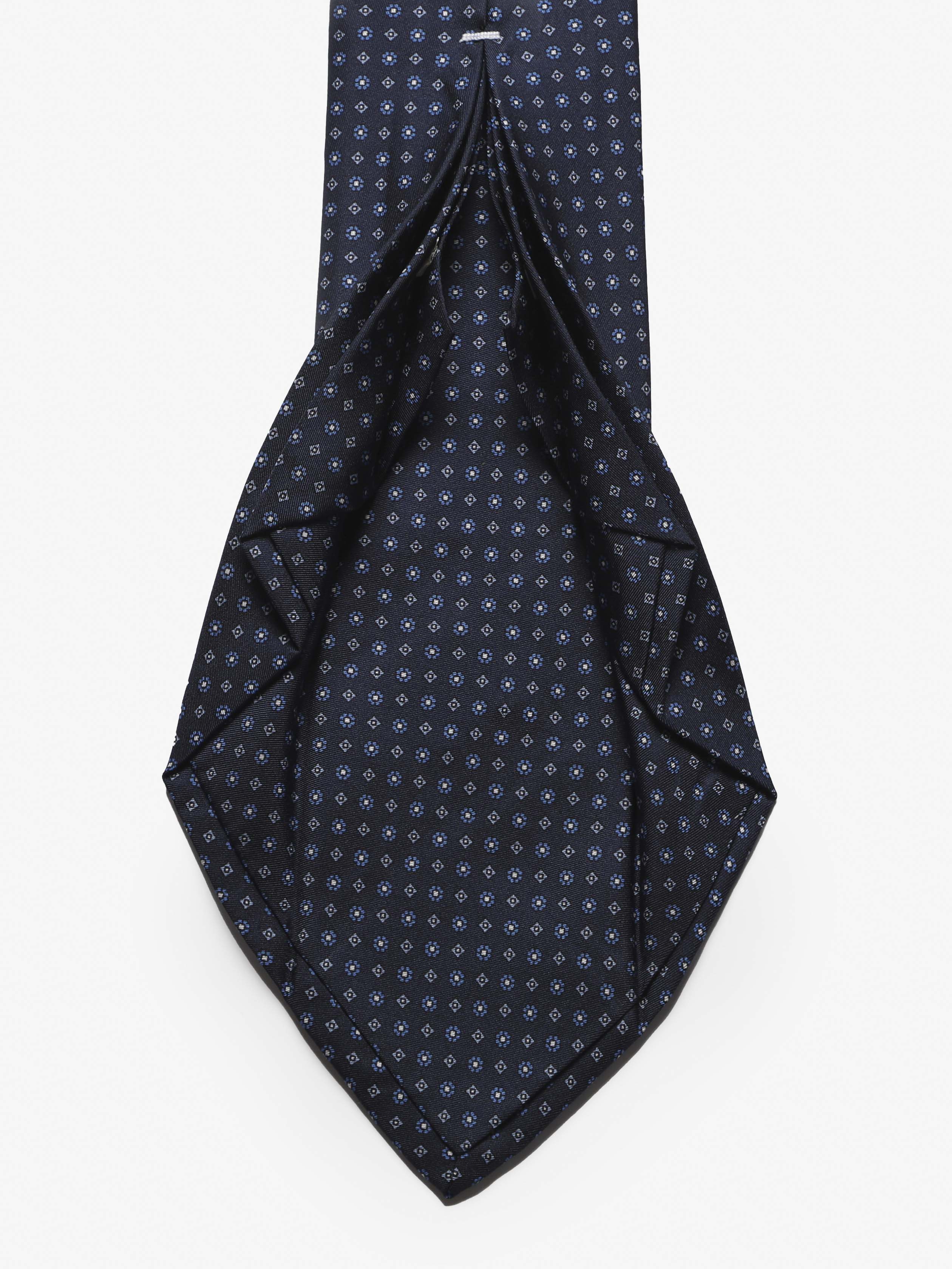 Cravatta sartoriale 7 pieghe - Blu