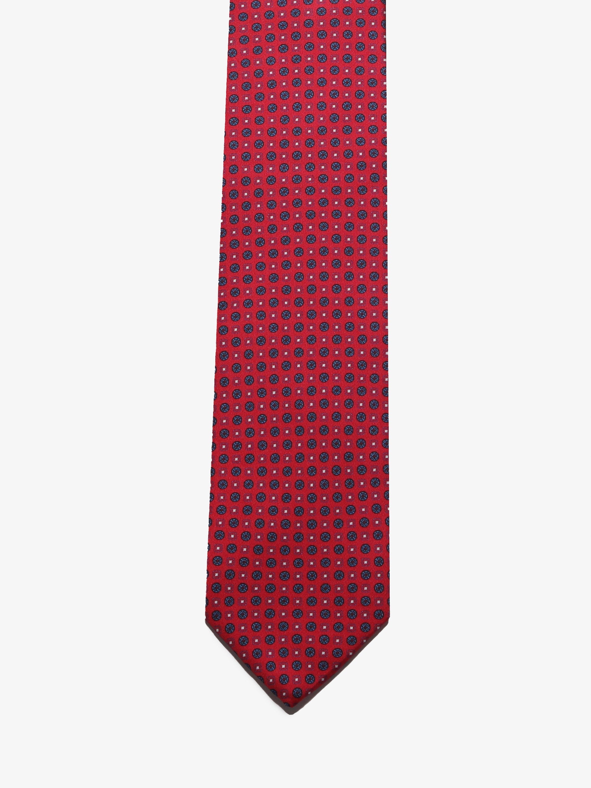 Cravatta sartoriale 7 pieghe - Rossa