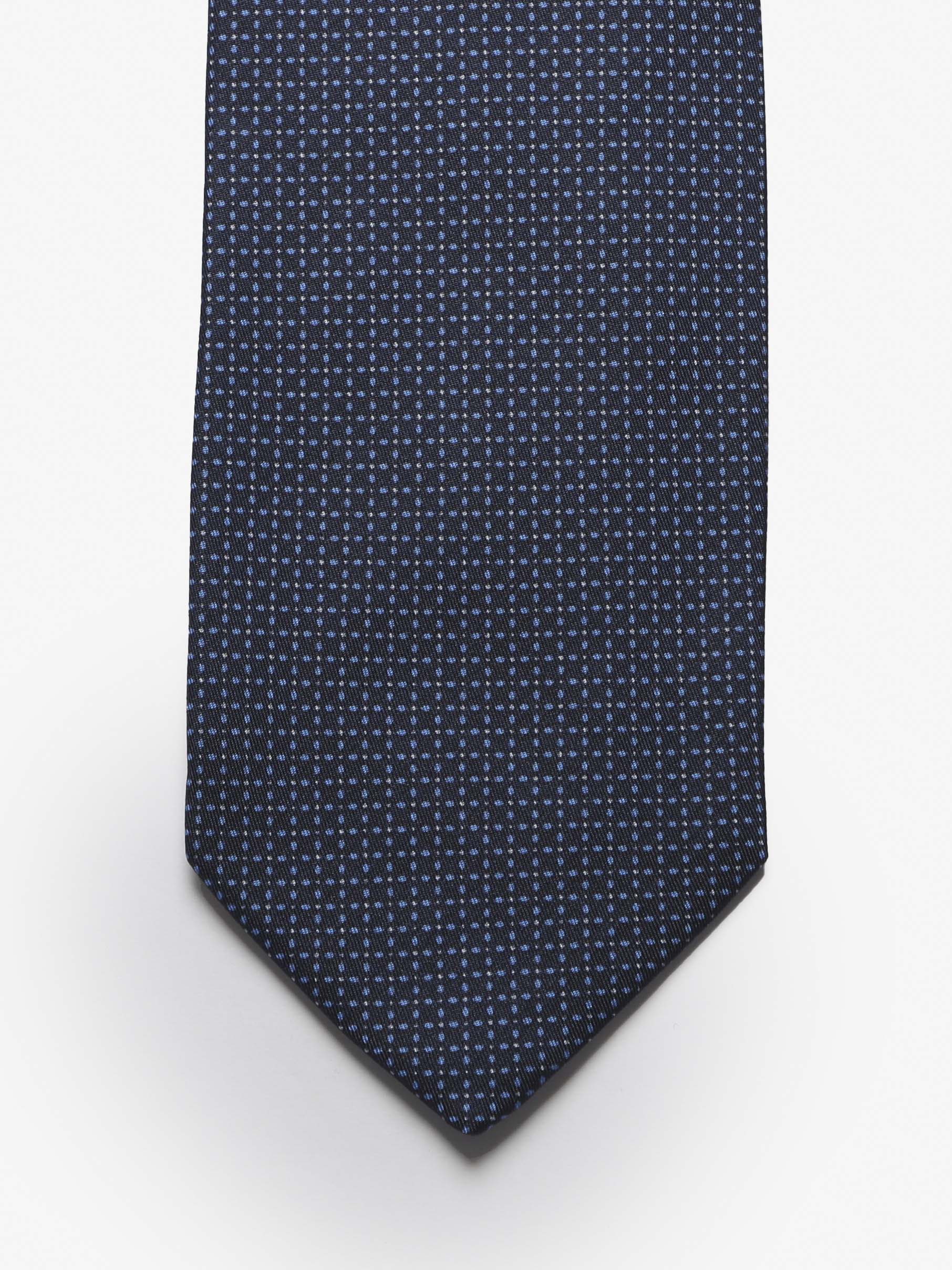 Cravatta sartoriale 7 pieghe - Blu