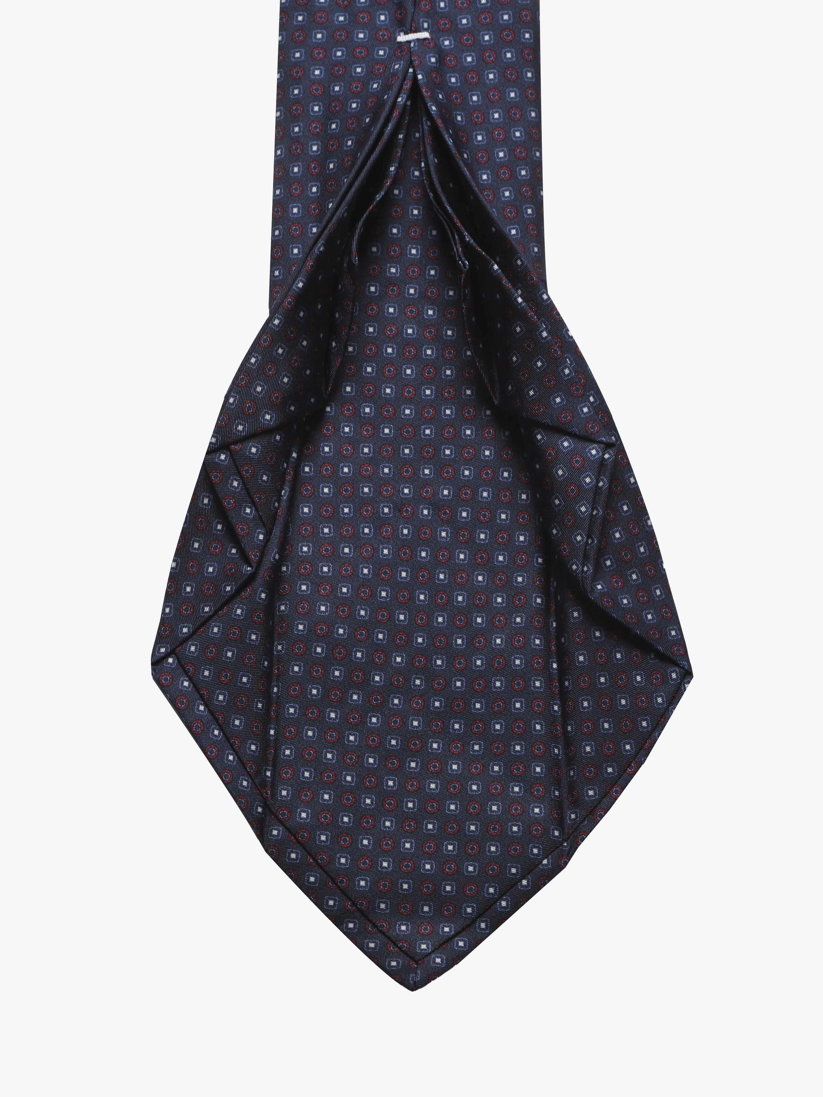 Cravatta sartoriale 7 pieghe - Blu