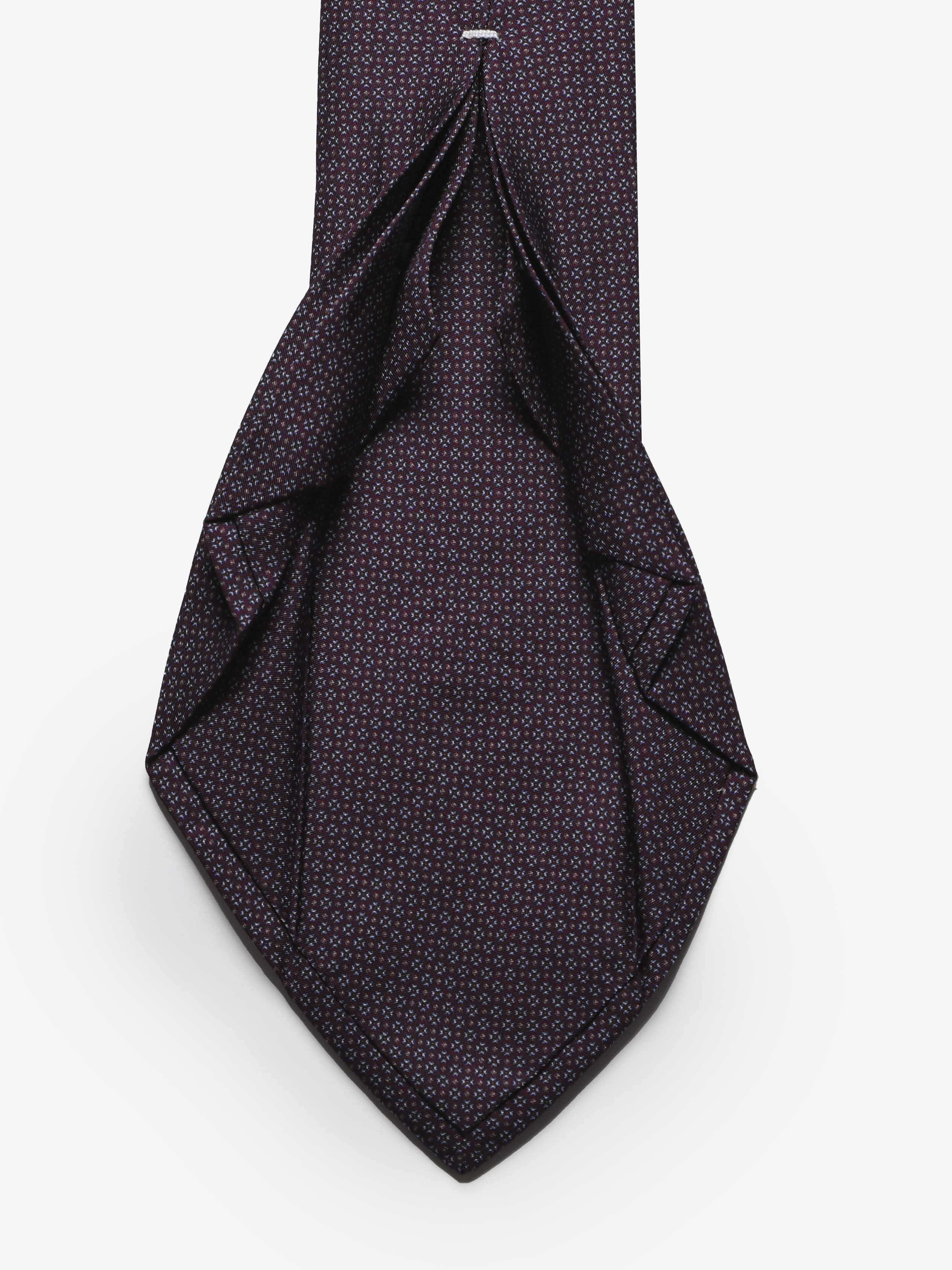 Cravatta sartoriale 7 pieghe - Rosso Scuro