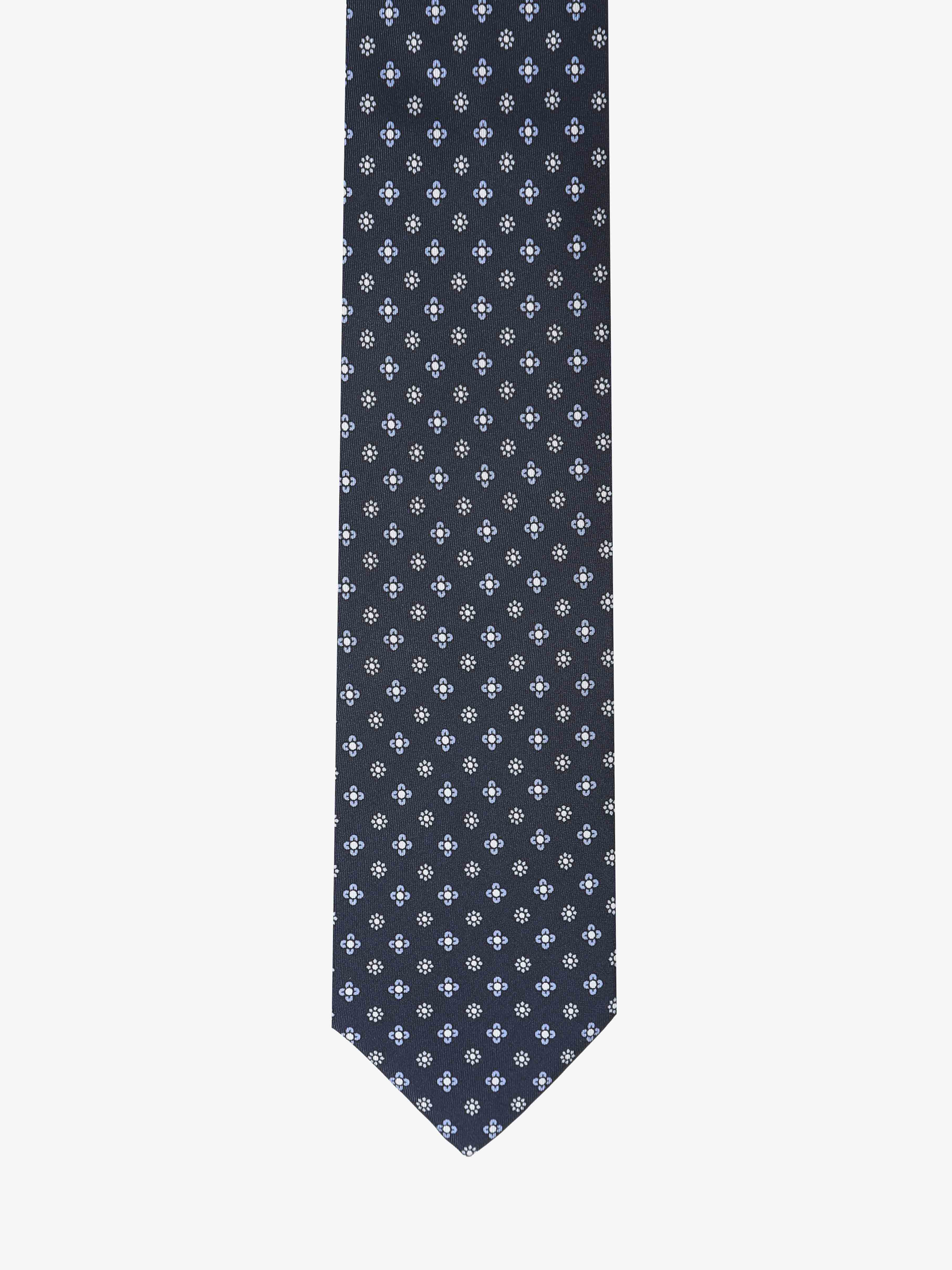 Cravatta con fantasia - Blu Scuro