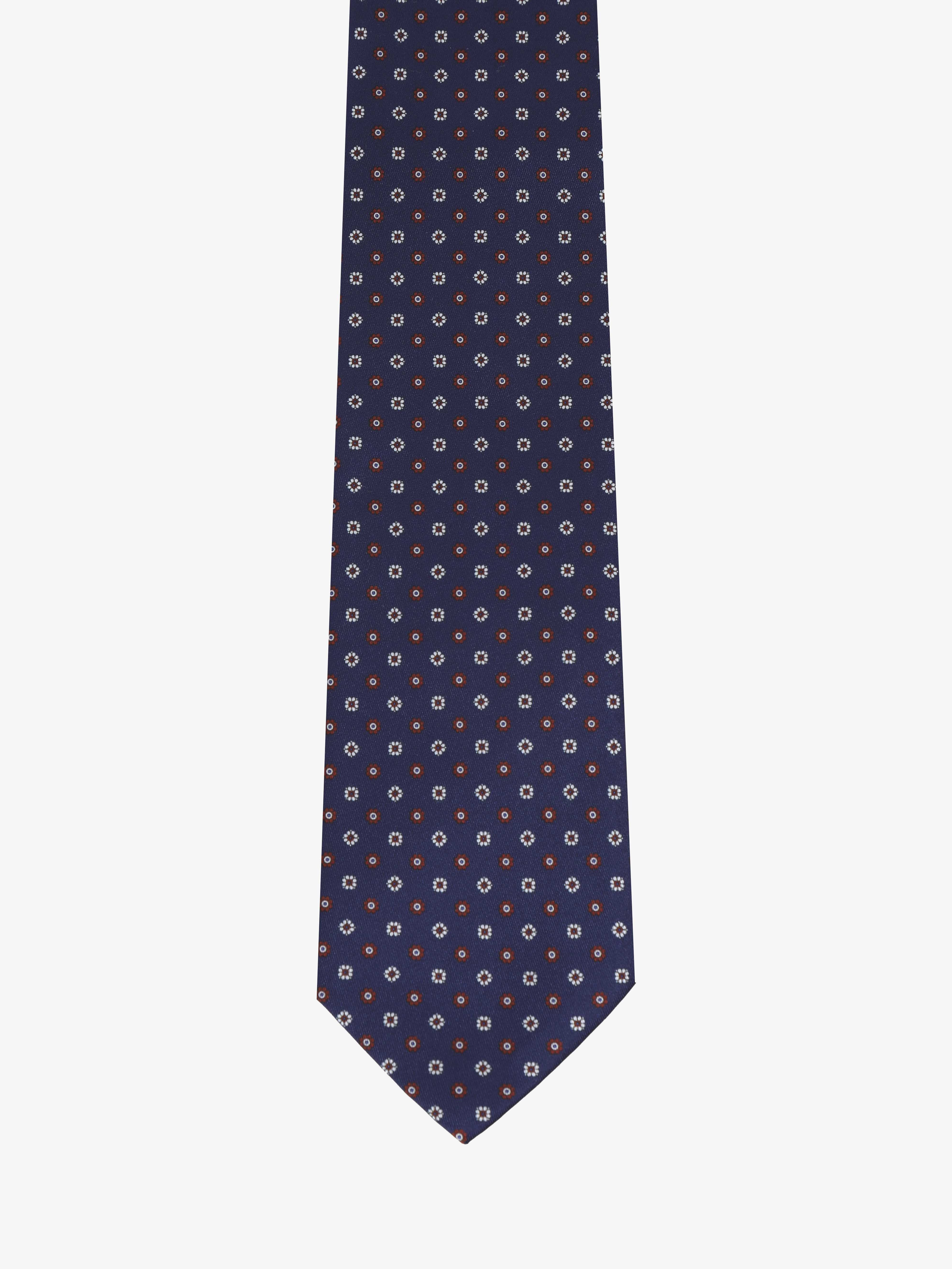 Cravatta con fantasia - Blu Scuro