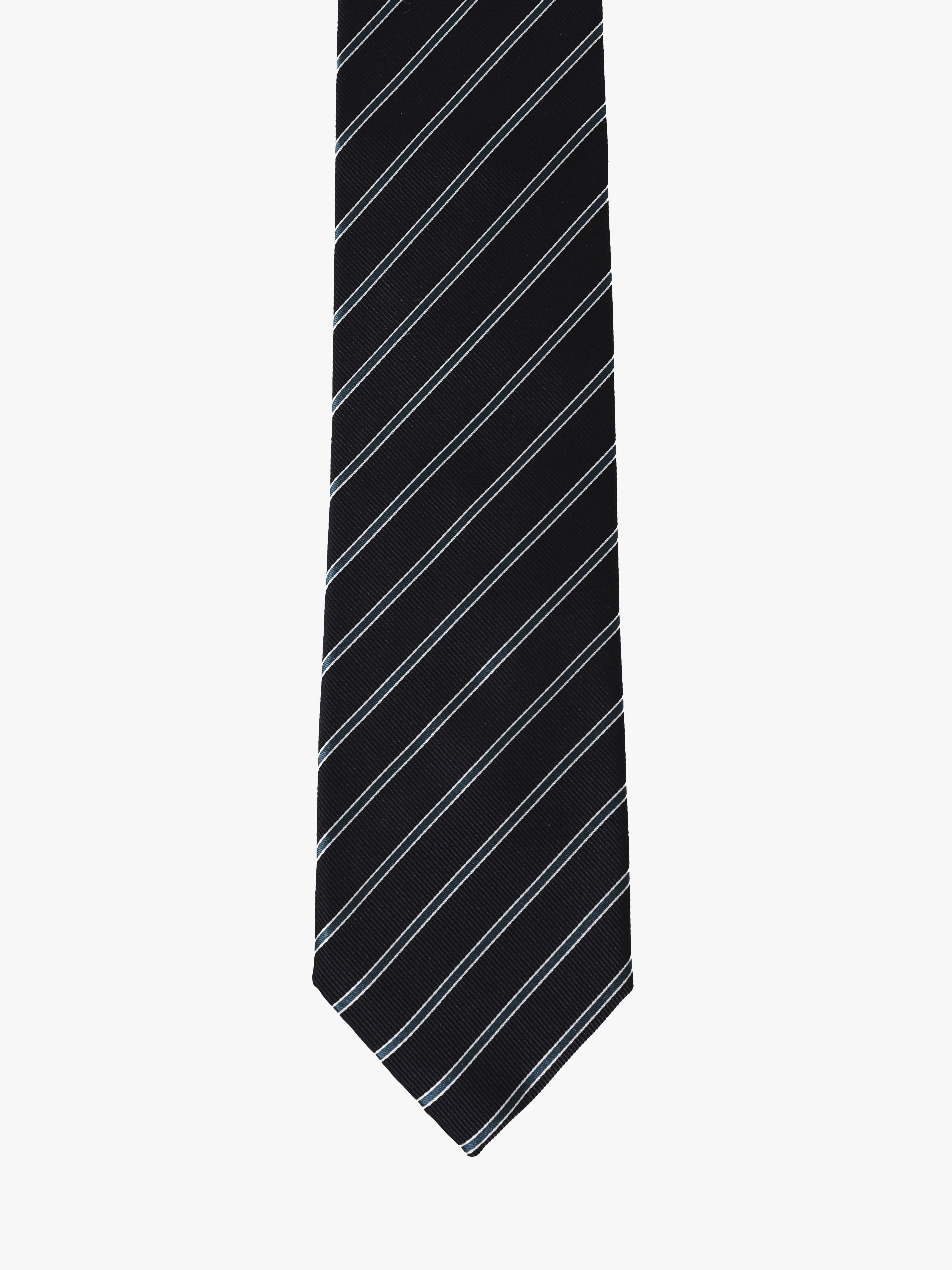 Cravatta a Strisce - Blu & Nera