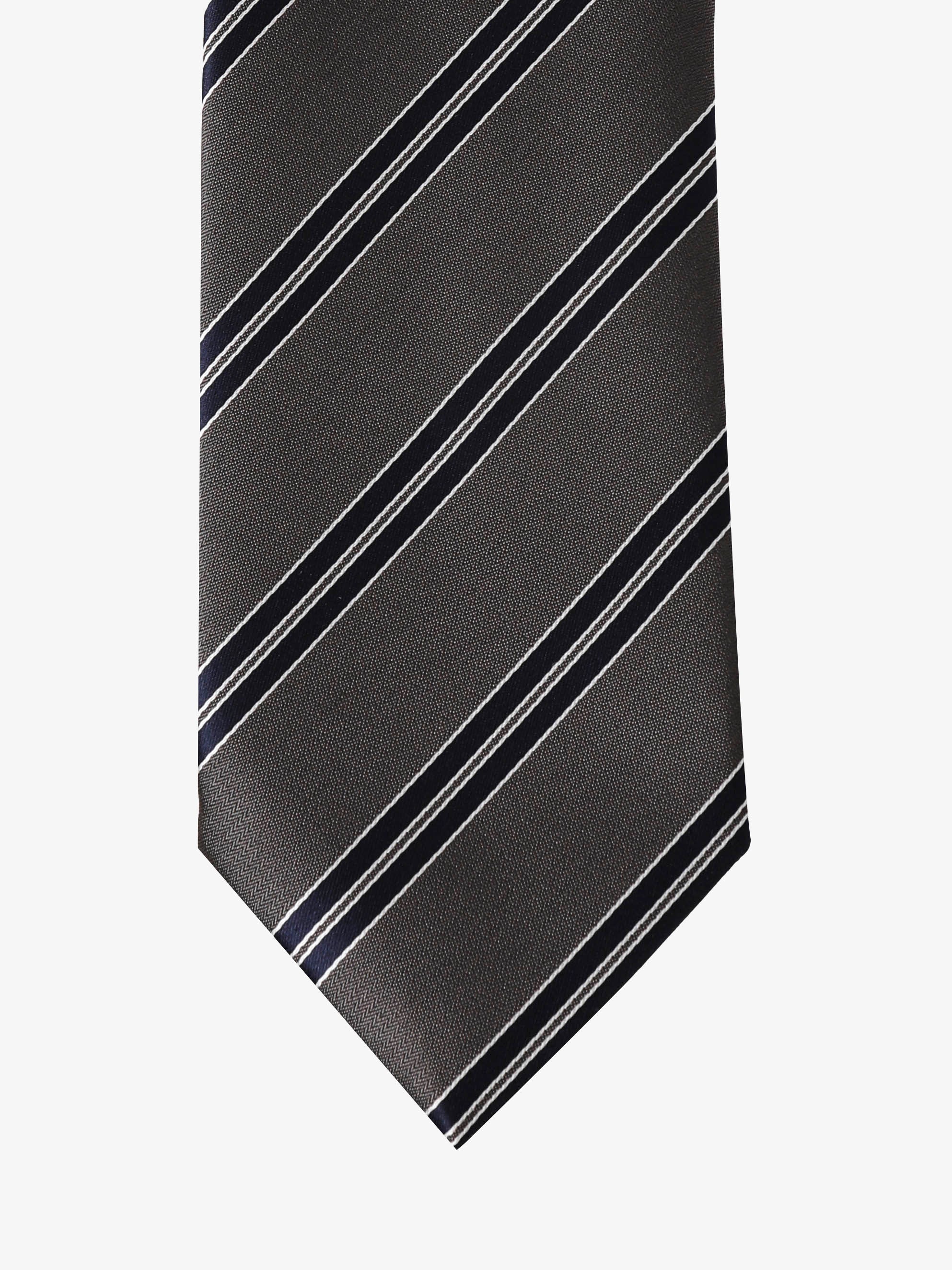 Cravatta a Strisce - Grigia & Nera
