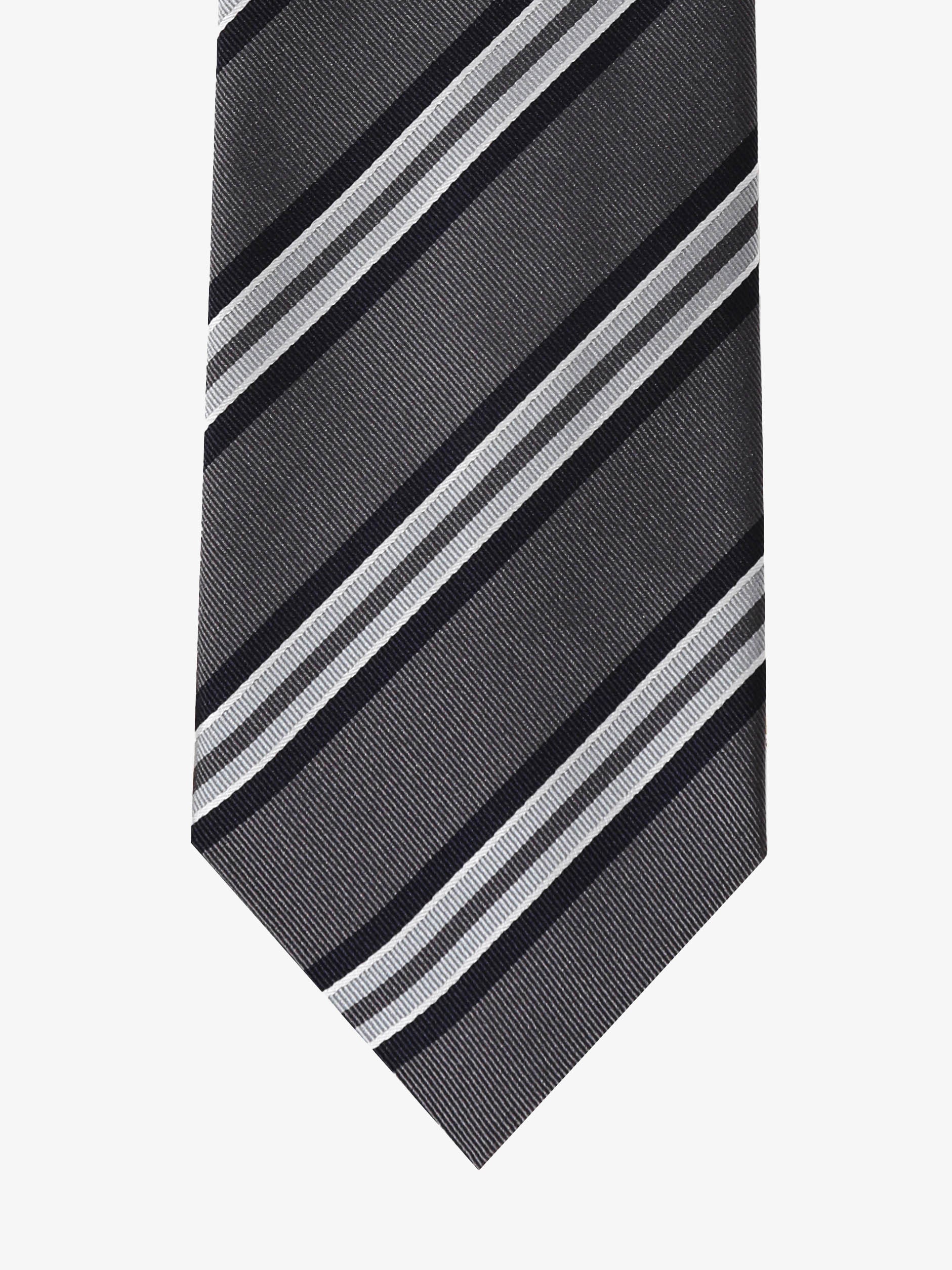 Cravatta a Strisce - Nera & Grigia