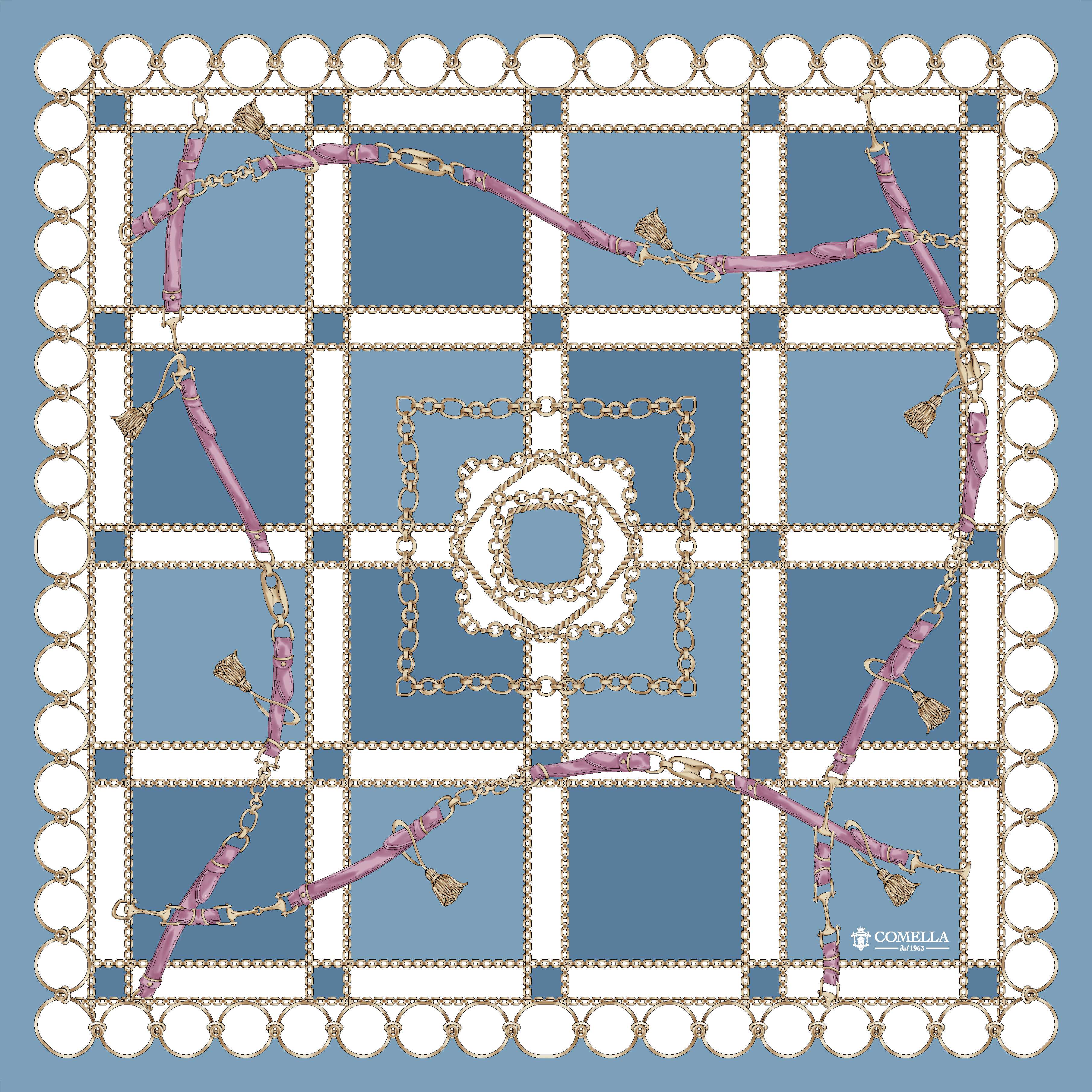 Foulard in Seta - Dama Celeste