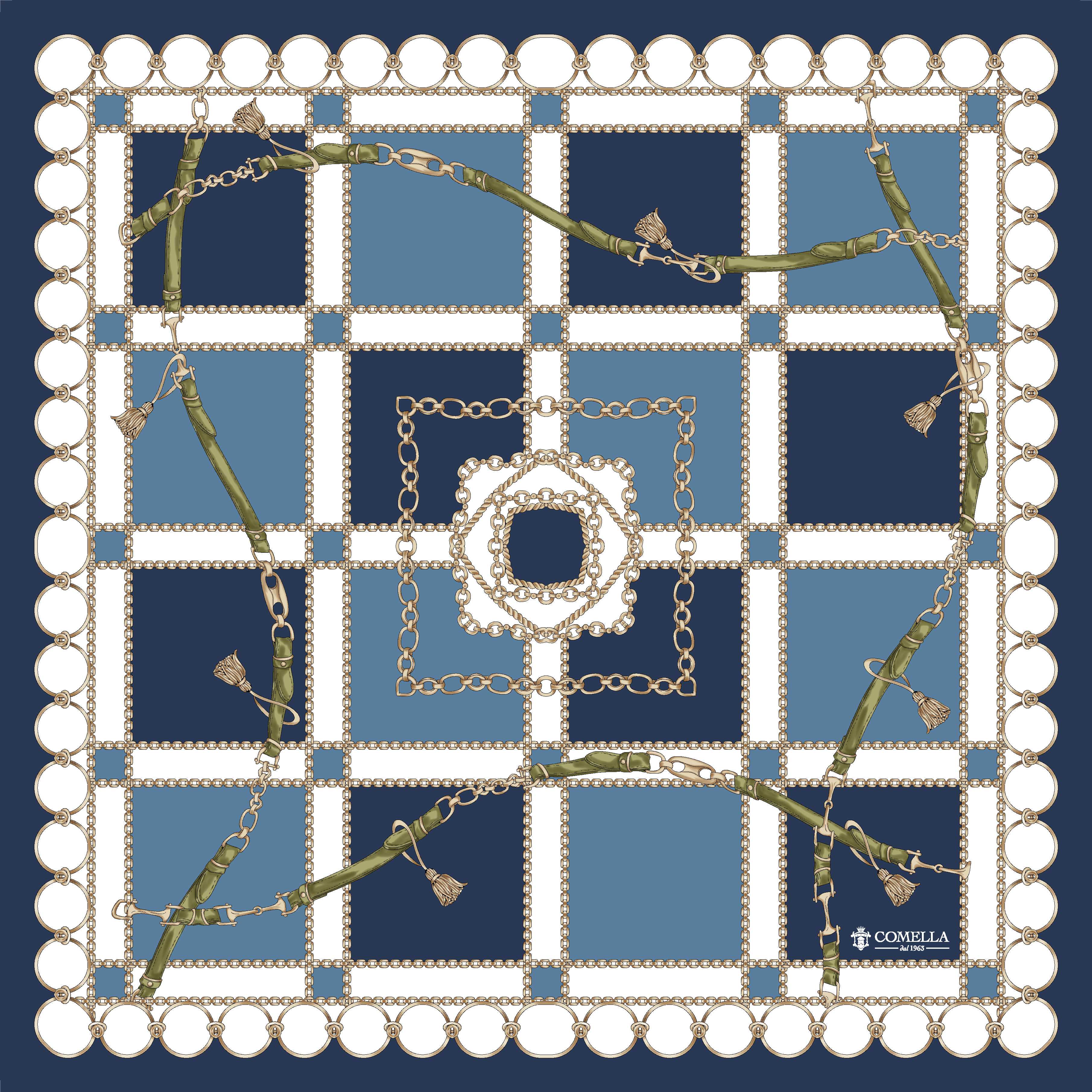 Foulard in Seta - Dama Blu