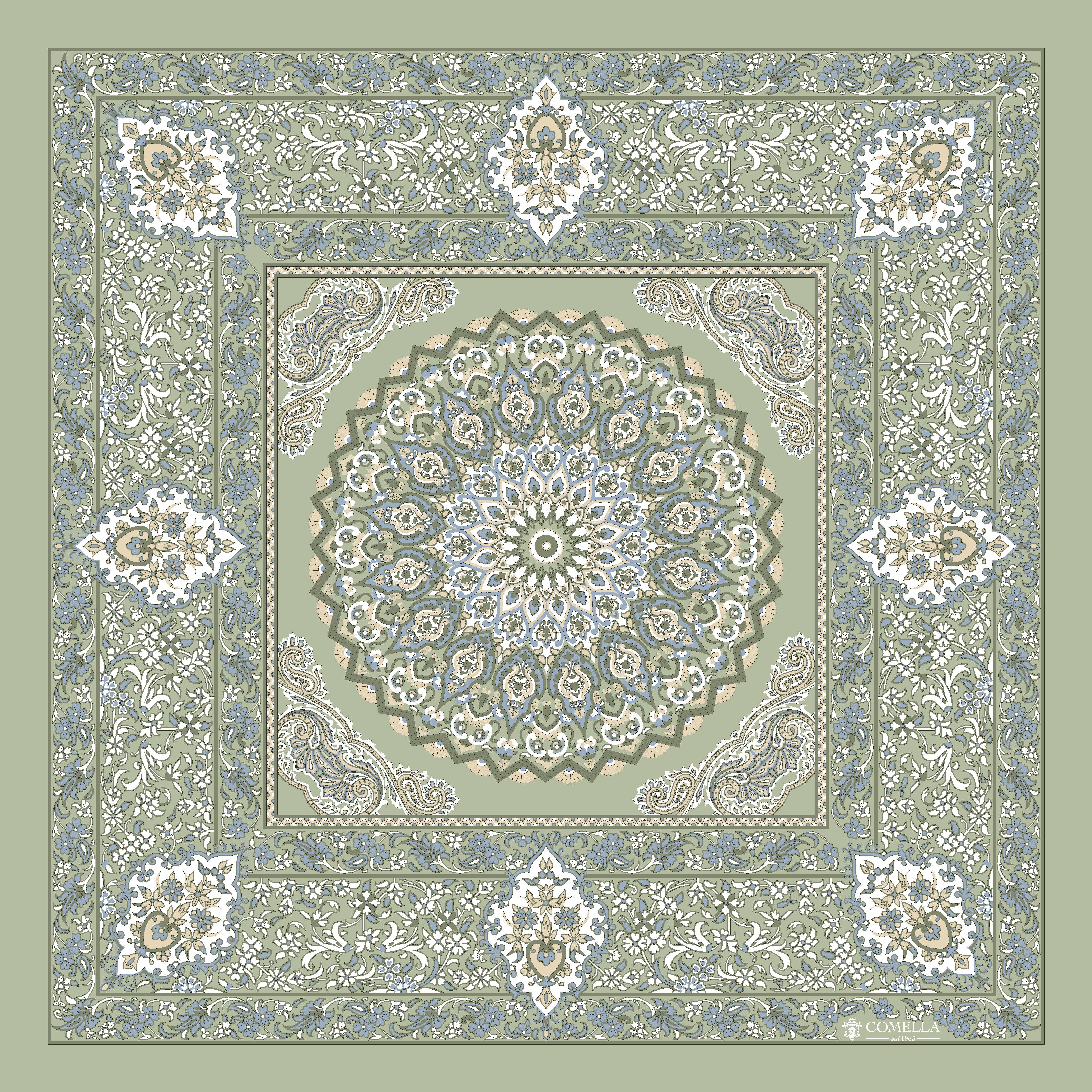 Foulard in Seta - Oasi Bizantina - Comella Sartoria