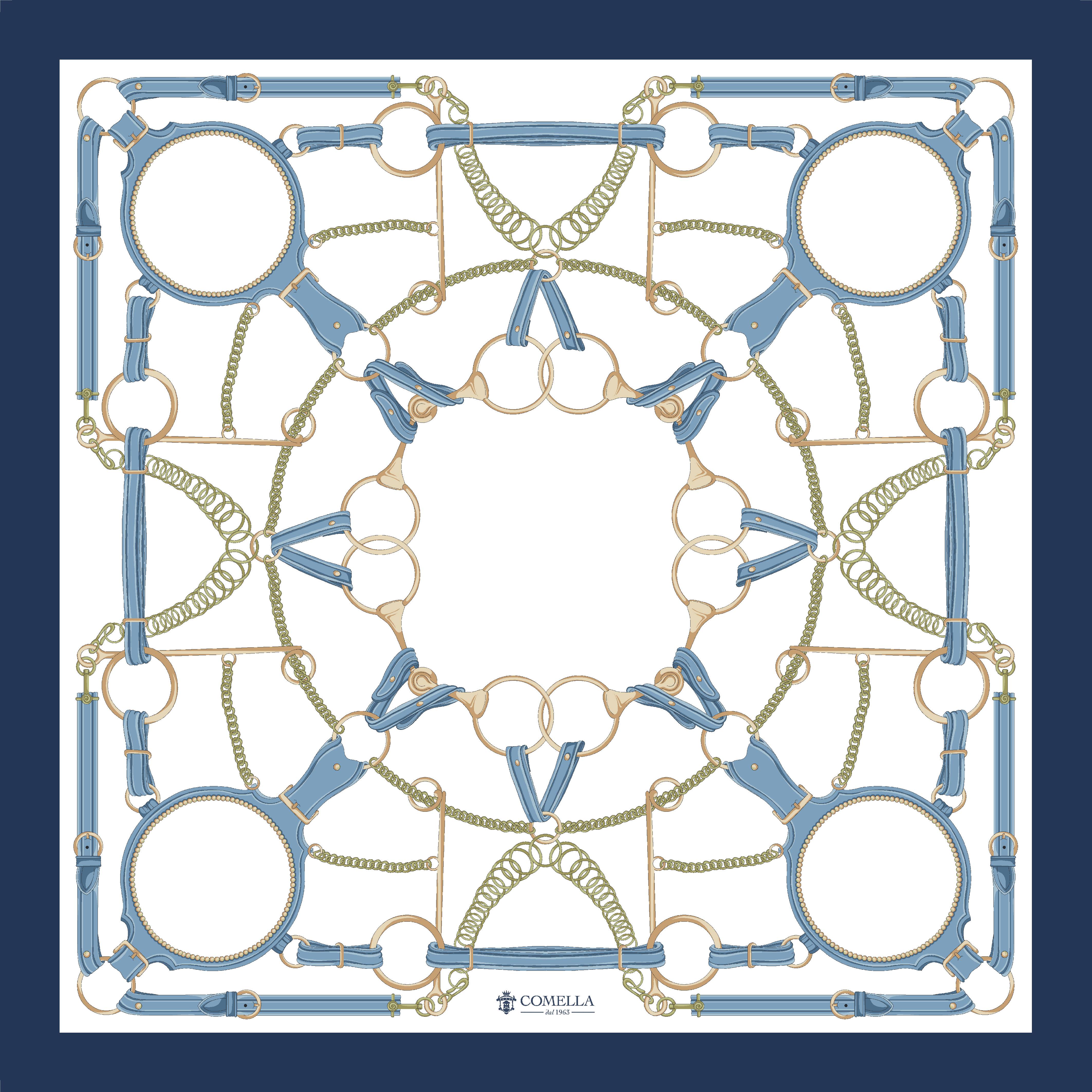 Foulard in Seta - Briglia d'Argento - Comella Sartoria