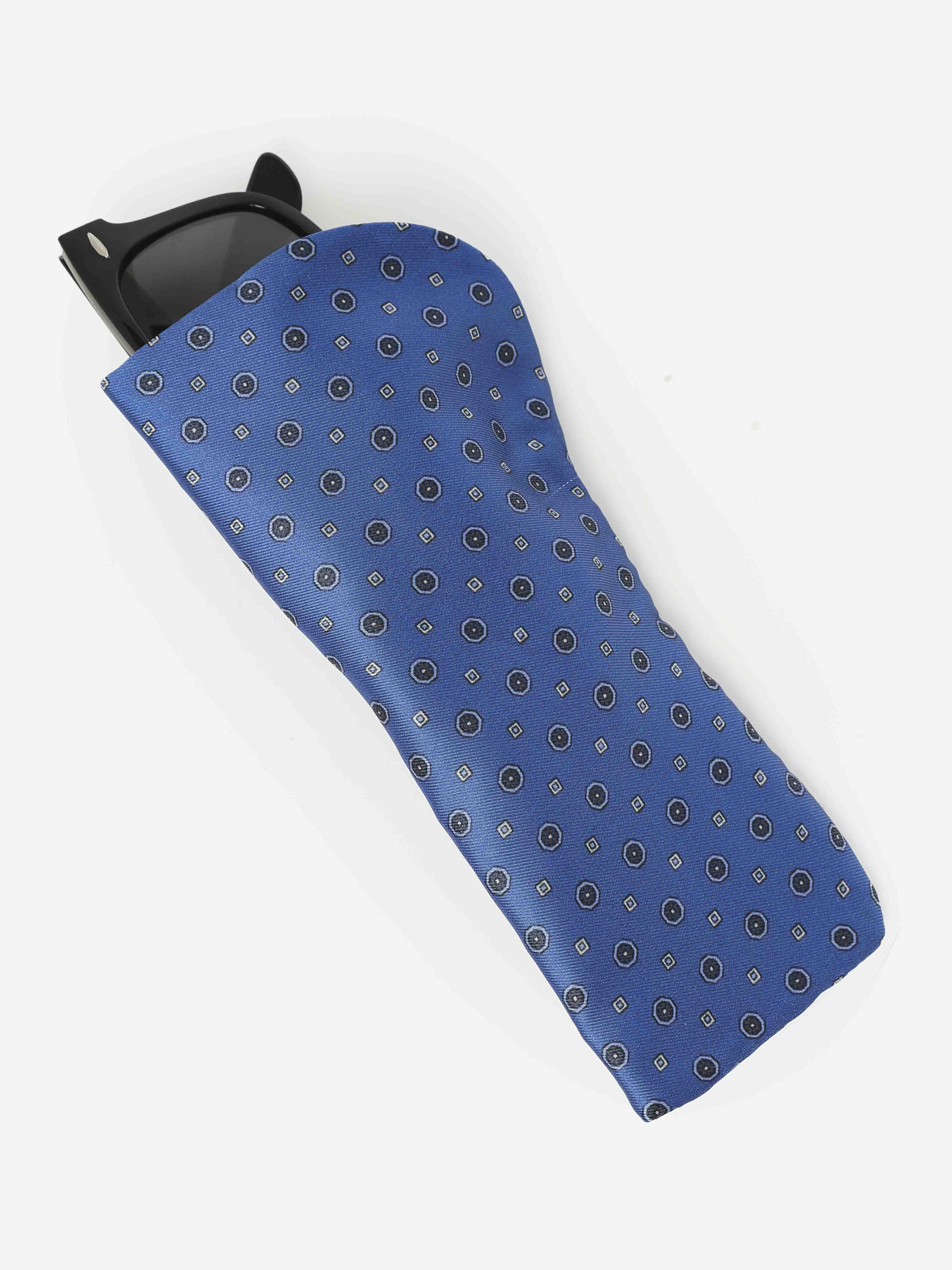 Custodia per occhiali in seta - Blu