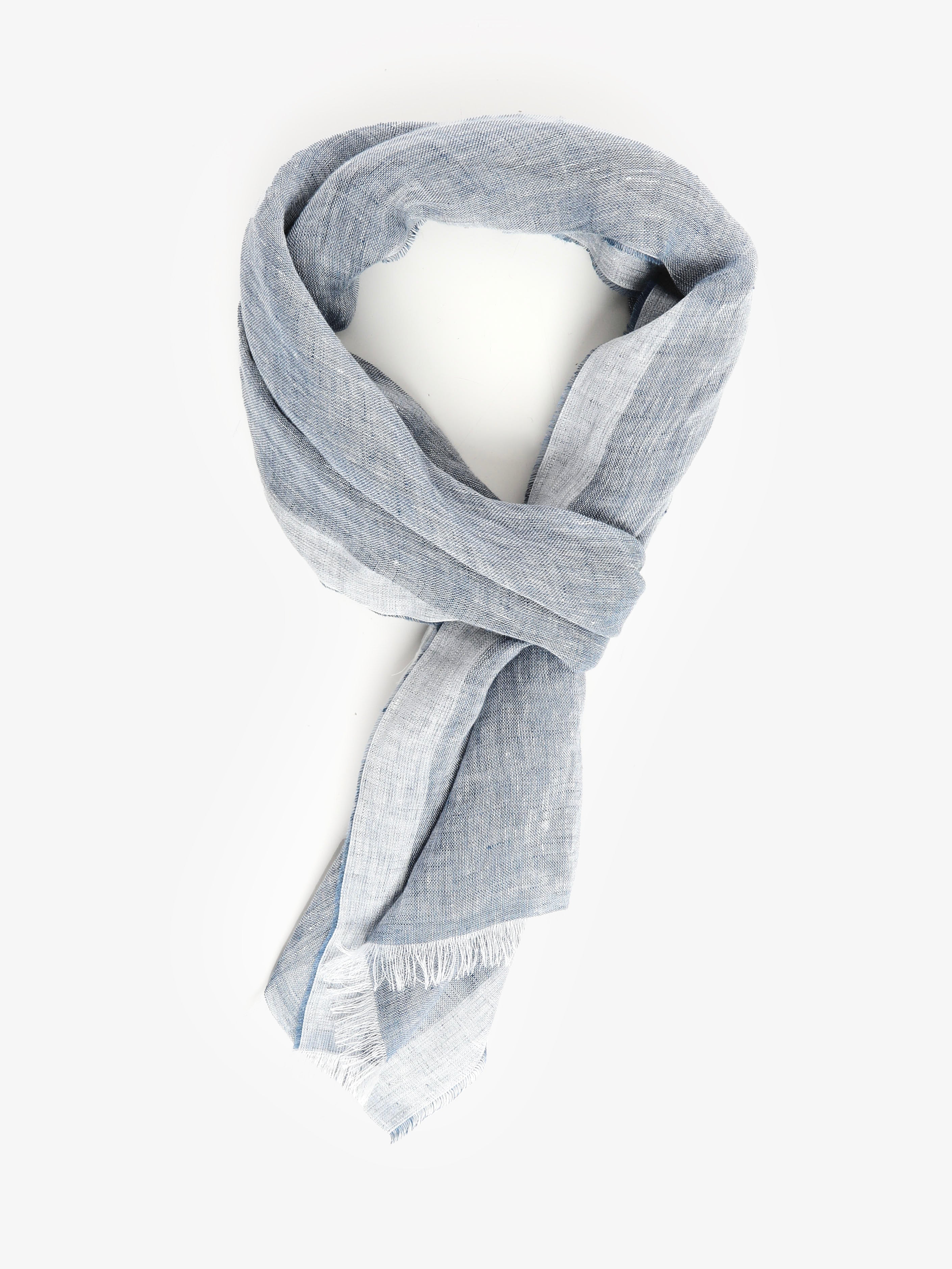Sciarpa in Lino - Celeste Polvere