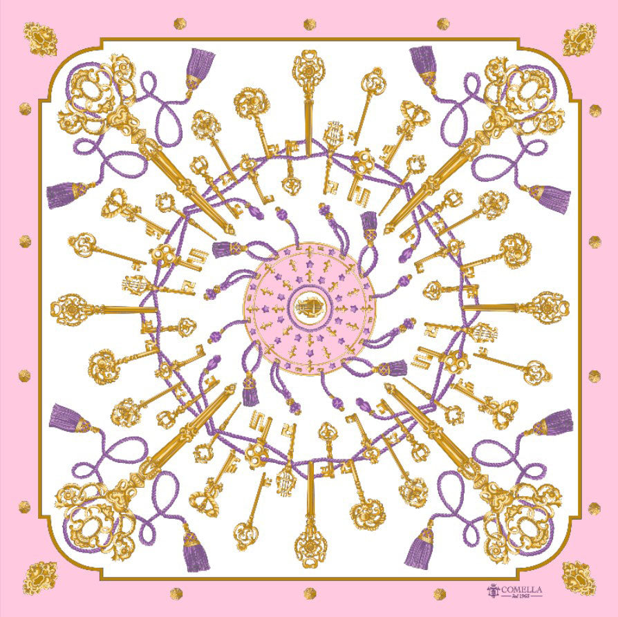 Foulard in Seta - Chiavi Rosa